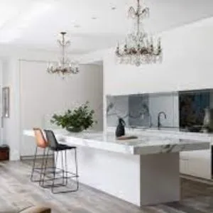 White Modern Island Kitchen