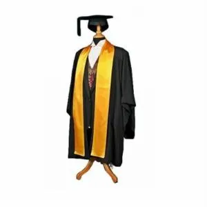 Polyester Black Graduation Gown