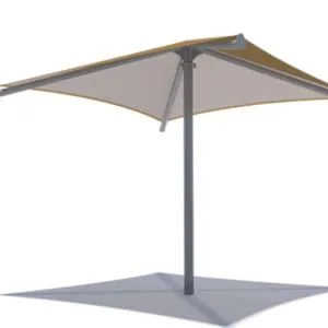 Single Post Pyramid Parking Shades