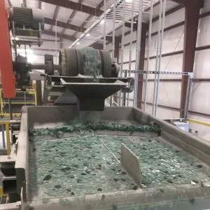 Glass waste recycling